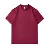 Algodão Puro Gola Redonda Ombro Caído Manga Curta Logo Personalizado Casual Solta Cor Sólida Camisa Cultural Uniforme de Grupo Camiseta Pintada à Mão Feita Sob Medida