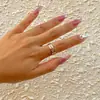 Joyería Transfronteriza Europea y Americana Anillo Geométrico Simple de Letra Retro Anillo Niche para Bebé Anillo de Aleación Anillo de Articulación para Mujeres