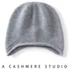 Gorro de punto minimalista estilo francés, versátil, con borde enrollado, 100% cachemira pura, unisex, cálido y resistente al frío, gorro que cubre las orejas