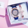 Relógio popular quadrado WeChat comércio exterior transfronteiriço strass feminino romano conjunto de duas peças presente relógio feminino casual de quartzo