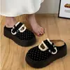 Meias Pantufas Fechadas Estilo Fada com Plataforma e Solado Grosso para Mulheres, Novas Sandálias Mary Jane Birkenstock Primavera e Verão 2026