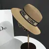 Sombrero de Paja Ins para Mujer Verano Estilo Británico Sombrero de Sol Vacaciones Playa Parasol Sombrero de Copa Plana Sombrero de Ala Ancha Ala Grande