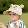 Protetor Solar para Bebê Chapéu Fofo Verão Malha Fina Respirável Aba Larga Boné com Aba Chapéu de Sol para Meninos e Meninas