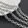 Cadena suelta de acero de titanio de 18 quilates, oro real, 6 mm, patrón de cruz, borde cortado, cadena, accesorios para ropa, cadena accesoria que no se decolora