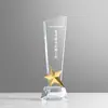 Troféu de Cristal Personalização Gravação em Vidro Estrela de Cinco Pontas Prêmio Comemorativo Mini Criativo Toque de Luxo Infantil Competição Personalizada