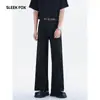 Calça de Terno Masculina de Alta Rua Americana com Caimento Simples em Forma de Lâmina, Nova Coleção de Outono, Cor Sólida, Não Amassa, Toque de Luxo, Micro-Flare, Longa