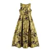 Ins Moda Europeia e Americana Transfronteiriça 2026 Nova Moda Elegante Roupas Femininas Atacado Estilo Retrô Elegante Sem Mangas Emagrecedor Vestido