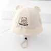 Sombreros de Ala Ancha para Niños Suaves y Lindos con Forma de Oso al por Mayor, Sombreros Bucket para Niños Pequeños Resistentes a las Manchas y Elegantes, Sombreros Ligeros y Transpirables Coreanos para Bebés con Protección Solar