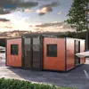 Casa Integrada con Caja de Expansión de Doble Ala, Alojamiento Prefabricado Transfronterizo con Decoración, Casa de Actividades Móvil en Contenedor Adecuada para Habitación, Caja de Expansión