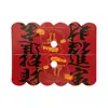 Tarjeta Colgante de Bolsillo Plano de Año Nuevo Rojo 8*6 Colgante Impreso Atractor de Fortuna Tarjeta de Empaque para Accesorios del Cabello