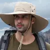 Sombrero de Vaquero Occidental, Sombrero de Pescador, Sombrero de Sol con Protección UV para Mujer, Sombrero de Sol para Exteriores, Sombrero para Senderismo, Ala Ancha para Hombre, Circunferencia de Cabeza Grande