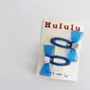 Nuevo par de pinzas BB de gasa dulce con lazo, pinza para el pelo de bebé, pinza para flequillo