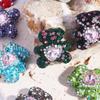 Por todo el cielo diamante estrella oso corazón forma de corazón diamante de circonita bola de diamante agujero recto cuentas DIY cadena para teléfono móvil llavero cadena para bolso accesorios