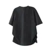 Yidao Vintage 2026 Verano Nuevo Estilo Falso Dos Piezas Patchwork Cuello Henley Manga Corta para Hombre Corte Limpio Casual Media Manga