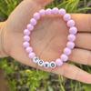 Pulsera de Letras Inglesas de Colores para Mujer, Pulsera de Cuentas Acrílicas, Dopamina, Amistad, Joyería de Moda, Venta al por Mayor