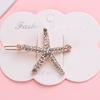 Nuevo Estilo Versátil Sencillo Fresco Amor Cinco Estrellas Diamante Pinza de Rana Clip de Mar Fluyente Pasador Accesorios para el Cabello para Mujeres