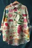 Sitio Independiente de Amazon Temu Estilo Chino Transfronterizo Cuello Alto Holgada Retro Camisa Manga Larga Casual Camisa Primavera Venta al por Mayor