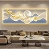 Luzes LED água corrente para fazer dinheiro pintura decorativa sala de estar pintura de paisagem atmosférica de alta qualidade murais pintura de lâmpada de parede de fundo de sofá de luxo leve