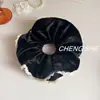 Novo Scrunchie de Veludo com Renda Estilo Francês Acessório de Cabelo Gravata de Cabelo Estilo Coreano Elástico para Cabelo para Mulheres