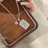 Diseño de Nicho Collar Completamente de Diamante Nuevo para Mujer Cadena de Cuello de Temperatura Alta de Lujo Ligero de Nicho Cadena para Clavícula