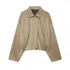 Ropa de Mujer Transfronteriza Estilo Europeo y Americano Otoño 2026 Nuevo Estilo Solapa Cremallera Textura de Gamuza Chaqueta 0477963