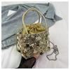 Bolso de Lentejuelas de Diseño de Nicho Nuevo Transfronterizo 2026 para Mujer, Bolso Cruzado de Cadena Versátil de Moda Tendencia, Bolso de Hombro Único Tipo Cubo