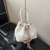 Popular Transfronterizo Cuadros Estilo Étnico Algodón y Lino Bolsa Pequeña 2023 Nuevo Bolso de Mujer Bolso Cruzado Cadena Cartera Cubo