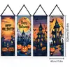 Nuevo Set de Cuatro Banderas Colgantes de Halloween de Terror Decoración Estilo Americano Banner Decorativo para Fiesta del Festival de Fantasmas Tela Colgante