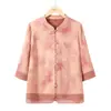 Camisas Elegantes e Estilosas de Primavera para Mulheres de Meia-Idade e Idosas, Novo Estilo 2026 Roupas e Jaquetas Estilo Chinês para Mães