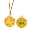 Tienda de Oro Puzuo Mismo Estilo Oro Arena Accesorios DIY Filigrana Colgante de Unicornio de Buena Suerte Cadena de Suéter Brújula para Mujeres