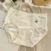 Calcinhas Femininas Sem Costura Algodão Puro Florzinha Menina Amigo da Pele Algodão Puro no Fundilho Estilo Japonês Estudante Sem Marca Respirável Verão Calcinhas Triângulo
