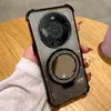 Adecuado para Funda de Teléfono Móvil Huawei Mate70Pro Esquina Cuatro Bolsas de Aire P70 Polvo Brillante Espejo de Maquillaje M60 Soporte N14 Cubierta Anticaída