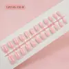 Conjunto de 24 Peças de Pontas de Unha de Cor Sólida Sem Esmalte UV, Adesivos de Unha Estilo Europeu, Designs de Gota d'Água, Vários Estilos de Pontas de Unha Usáveis
