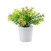 Gipsofila simulada Floral Plástico Pequeña Maceta Adorno de Mesa Regalo Mini Planta Verde Bonsái Temu Planta Simulada