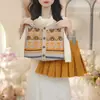Lemon Tree Conjunto de Otoño Estilo Retro Fair Isle para Niñas Nuevo Ropa Infantil Bebé Estilo Coreano Chaleco de Ganchillo Falda Plisada Tres Piezas