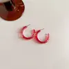 Daniel Elefante Popular Europeo y Americano Bromista Pendientes Retorcidos en Forma de C Populares ins Moda Pendientes Acrílicos al por Mayor para Mujeres