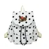 Mochila de Nuevo Estilo para Niñas, Mochila Ligera de Nylon Estilo Coreano, Mochila de Viaje, Diseño de Nicho, Bolsa Escolar Estampada de Lunares para Estudiantes