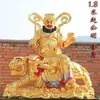 O templo dedicado ao deus da riqueza resina Buda deus da fortuna montado em tigre Zhao Gong Ming Wu deus da riqueza 1,6 metros 1,8 metros