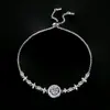 Plata de Ley S925 Diamante Mosan Redondo Bolso Estrella Luna Pulsera Pulsera de Lujo Ligero de Alta Calidad Joyería Transfronteriza Europea y Americana Venta al por Mayor