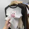 Camiseta Interior de Polar para Niña Otoño Invierno Nuevo Estilo Patchwork Manga Larga Ropa Interior Base Elegante para Bebé
