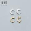 Plata S925 chapada en oro microincrustaciones de circonita luna pulsera de mano hebilla de conexión accesorios para joyería hecha a mano DIY al por mayor S0497