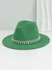 Sombreros Fedora de Fieltro para Hombres y Mujeres con Pedrería, Piedras Preciosas y Tachuelas, Sombreros de Jazz Vintage, Sombreros Personalizados para Fiestas y Bodas, Sombreros Elaborados y Brillantes