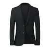 Trajes de Negocios Ajustados para Hombre de Primavera y Otoño, Trajes de Lana Merino para Hombre, Chaquetas de Solapa Única Ajustadas de Moda al por Mayor