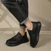 Sapatos de Algodão de Tamanho Grande para Travessia de Fronteira, Novo Modelo de Inverno, Forrados com Lã, Espessados, Sola Leve, Sola Macia, Versáteis, Antiderrapantes, Sapatos Quentes para Homens de Meia-Idade e Idosos