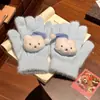 Chapéu de Natal Fofo, Luvas de Coelho Miffy, Luvas de Pelúcia Quentes de Dedo Inteiro de Alta Qualidade, Presente para Meninas Darem às Suas Melhores Amigas