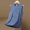Camiseta sin Mangas para Hombre para Gimnasio Hielo Frío Secado Rápido Transpirable Alta Elasticidad Regata Masculina Academia