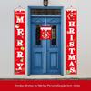 Novo Par de Cortinas de Porta de Natal Conjunto de Três Peças Bandeira Pendurada Decoração de Loja de Shopping Par de Natal Decoração de Natal