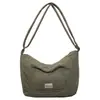 Bolsa de Ombro Feminina Japonesa Casual Estilo Preguiçoso Tecido Versátil para o Dia a Dia Trabalho Grande Capacidade