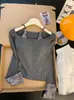 Tops Elegantes de Ropa Interior para Otoño e Invierno, Camisola de Lentejuelas Ajustada, Camiseta de Manga Larga, Tops de Nuevo Estilo Ajustados