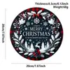 Pingente de Boneco de Neve de Madeira de Natal Transfronteiriço Artesanato Pendurado Decoração de Atmosfera de Natal Placa Redonda Placa de Porta